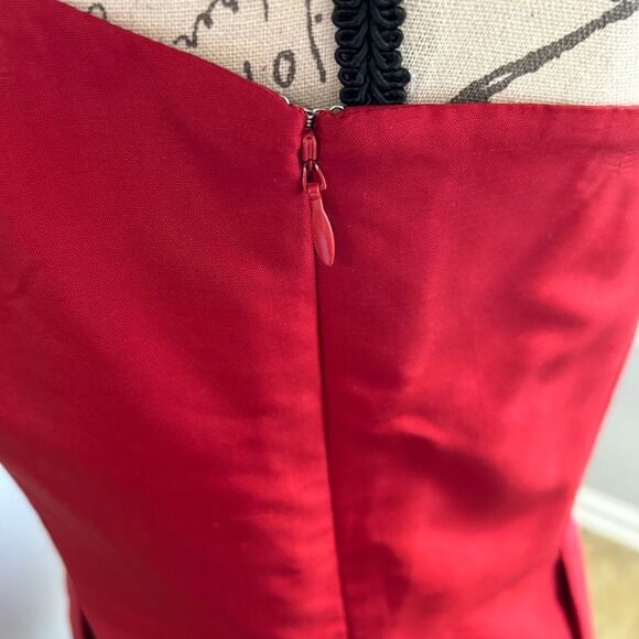 Ann Taylor Elegant Red Strapless Dress - Picture 5 of 11